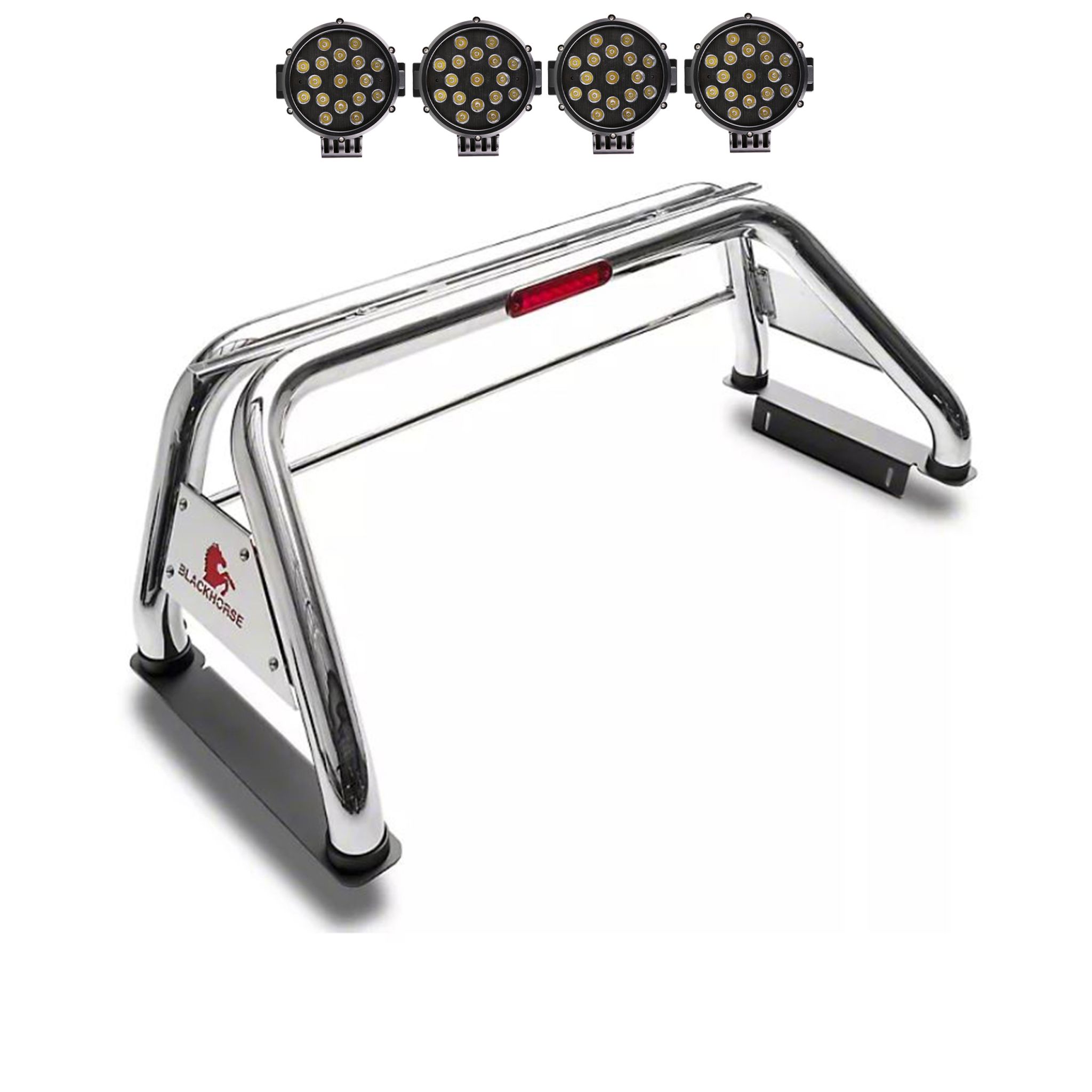 Black Horse Off Road Classic Roll Bar Kit Stainless Steel Stainless Steel RB003SS-PLB