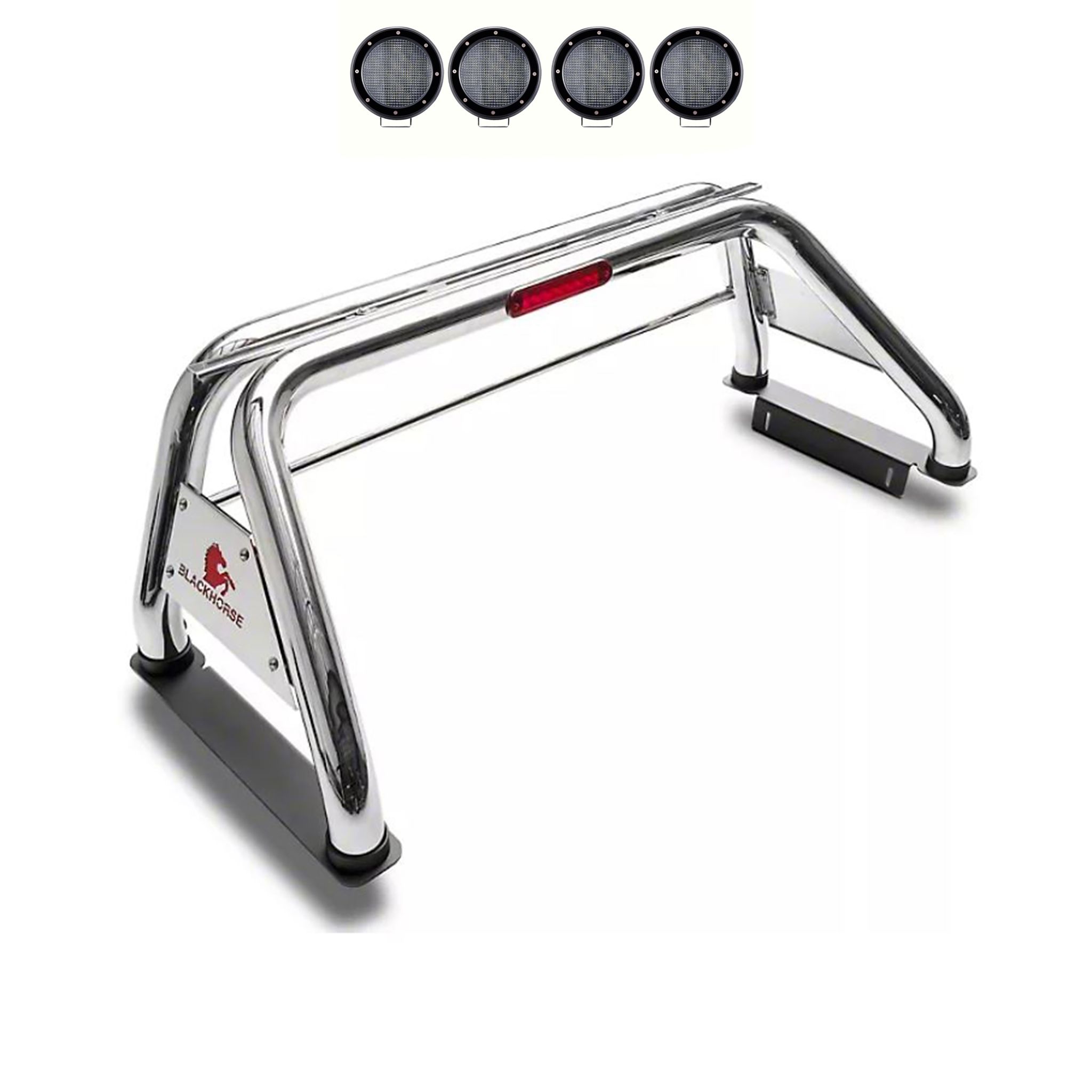 Black Horse Off Road Classic Roll Bar Kit Stainless Steel Stainless Steel RB003SS-PLFB