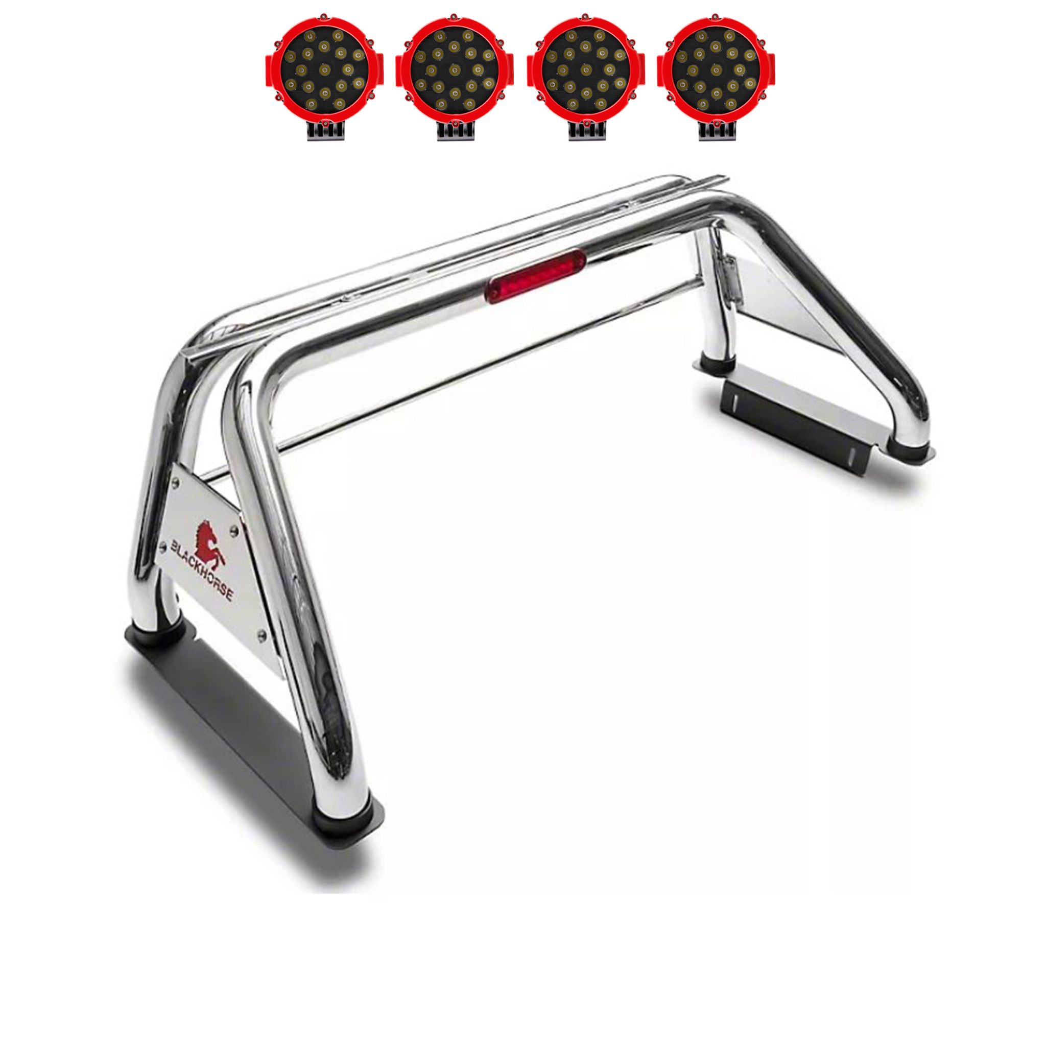 Black Horse Off Road Classic Roll Bar Kit Stainless Steel Stainless Steel RB003SS-PLR