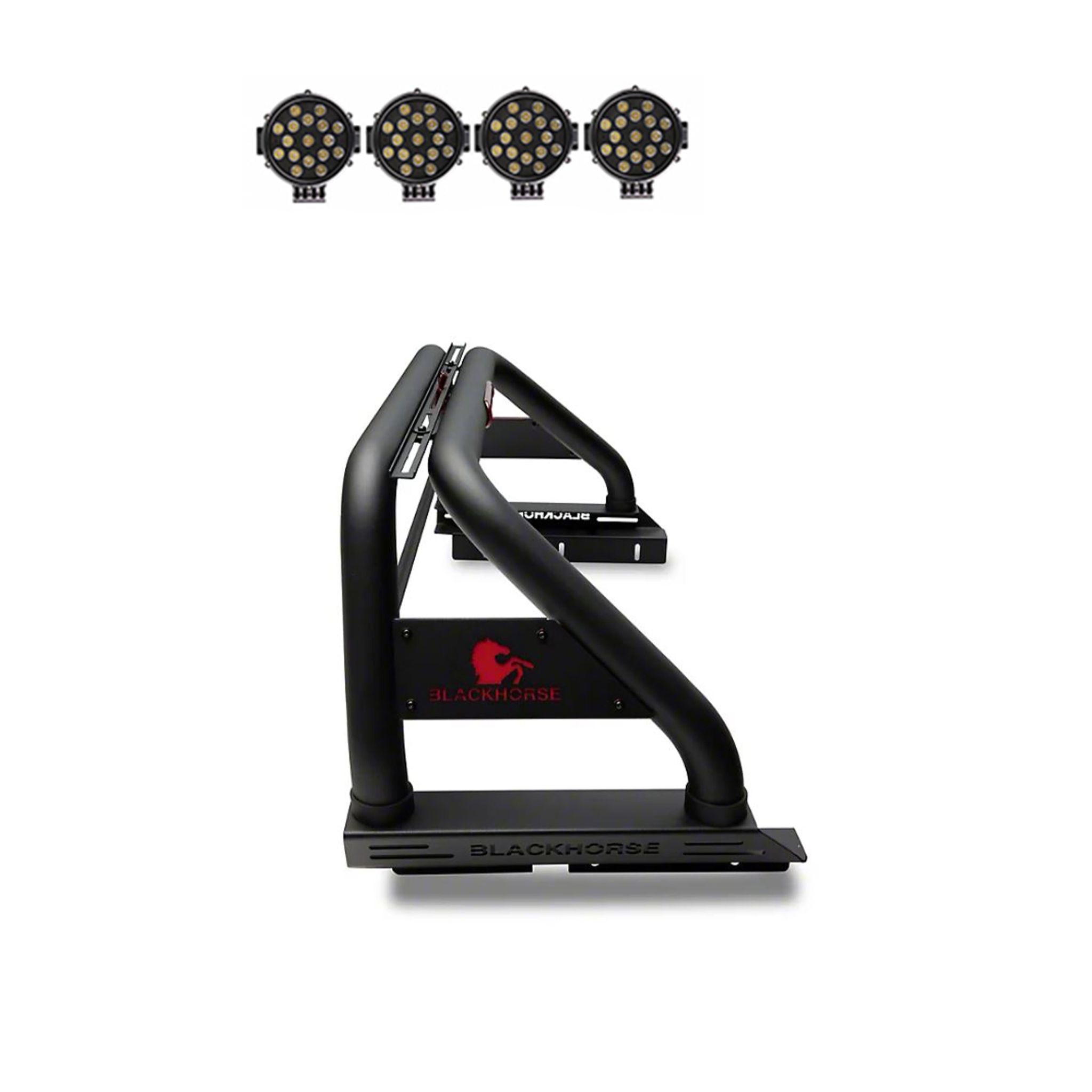 Black Horse Off Road Classic Roll Bar Kit Black Steel RB006BK-PLB
