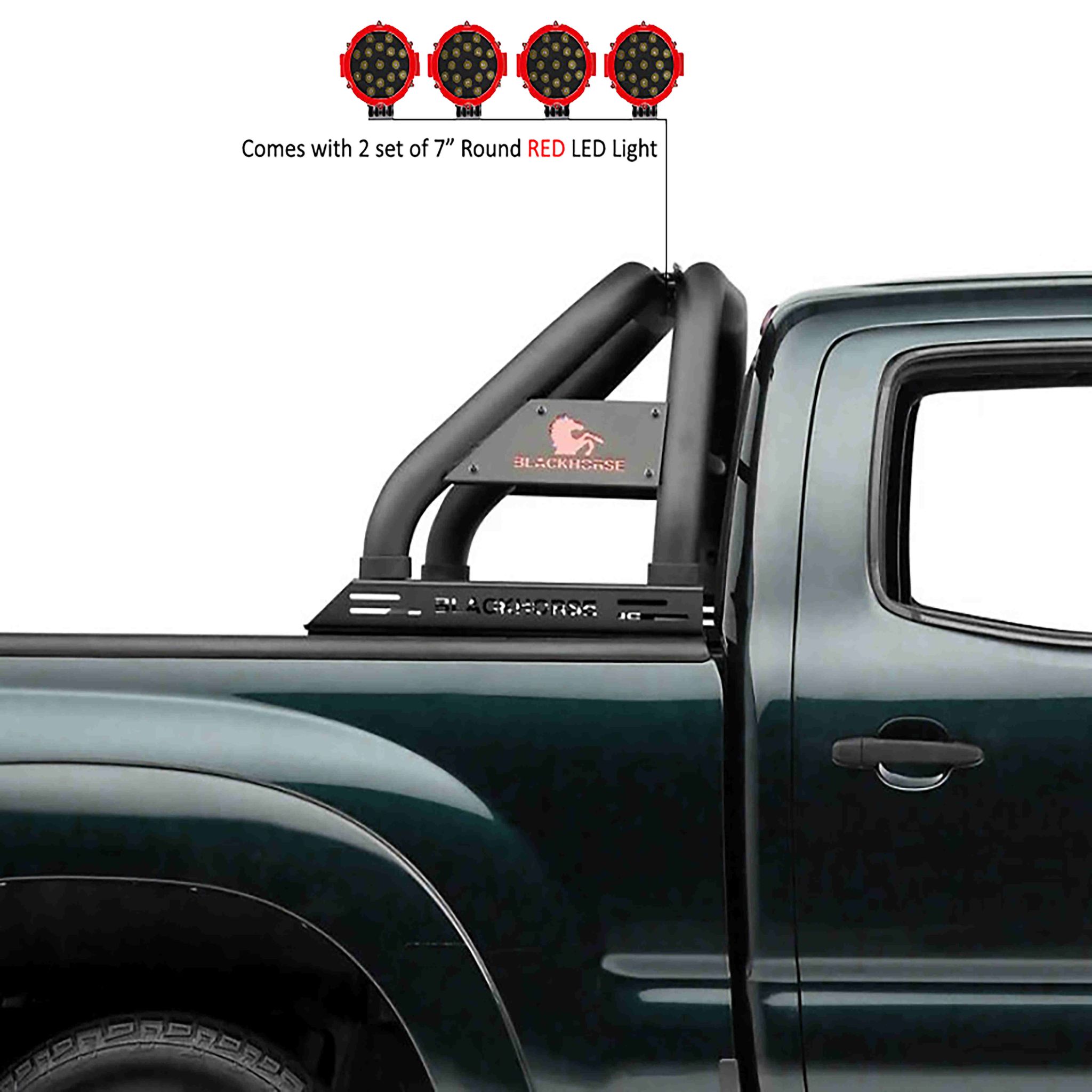 Black Horse Off Road Classic Roll Bar Kit Black Steel RB006BK-PLR