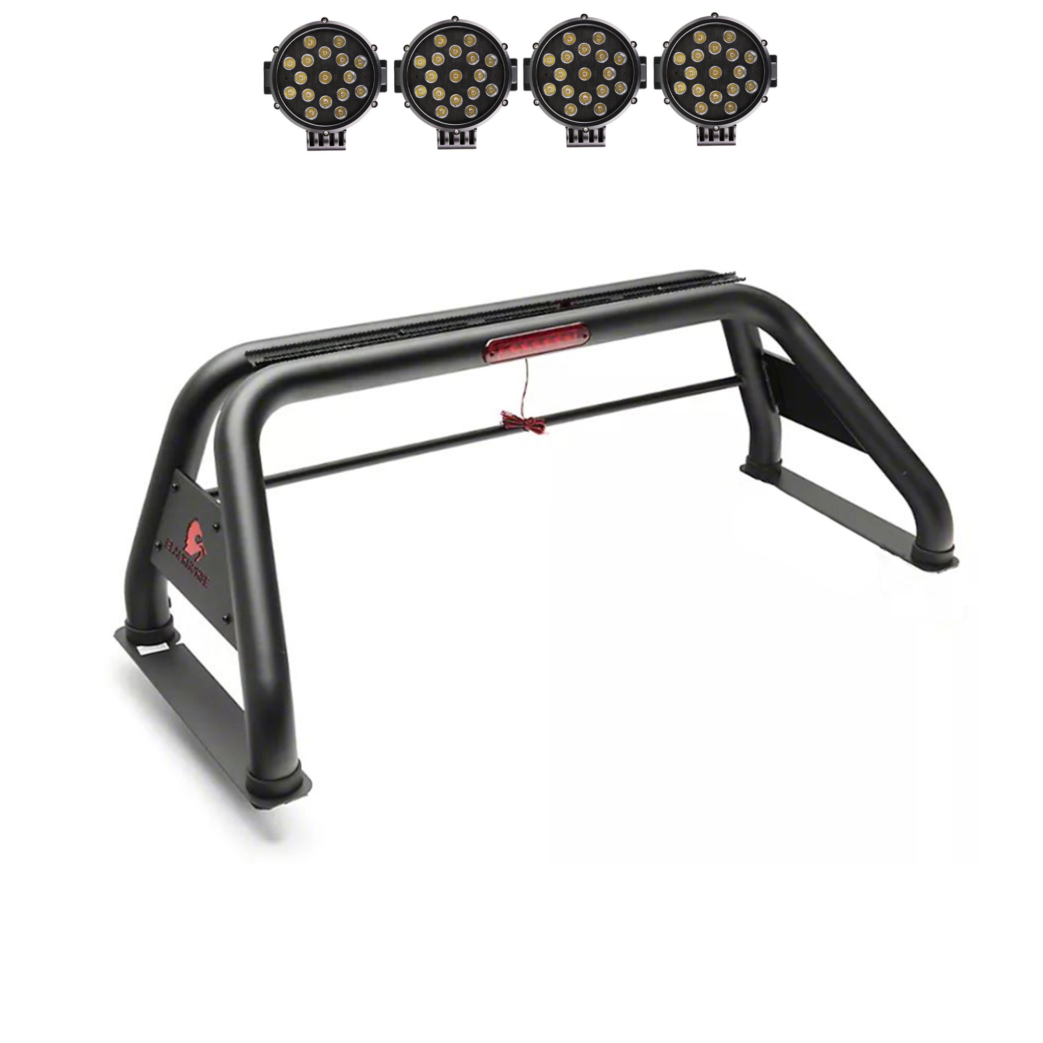 Black Horse Off Road Classic Roll Bar Kit Black Steel RB015BK-PLB