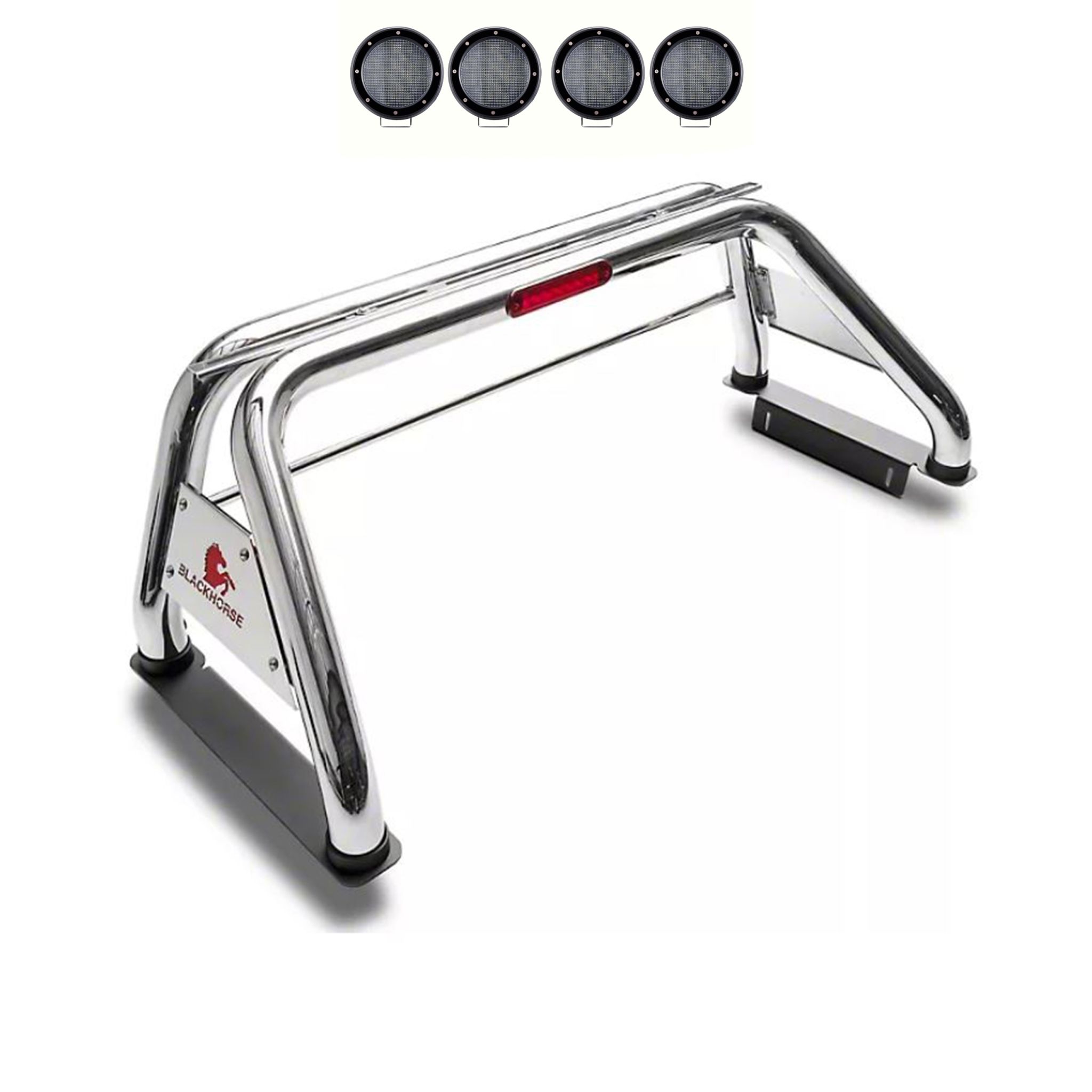 Black Horse Off Road Classic Roll Bar Kit Stainless Steel Stainless Steel RB015SS-PLFB
