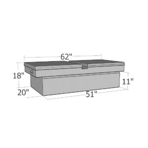 GXTX - RB134GW - Gull Wing Lid Comm. Class Mid Size / Down Size - Long Bed Only