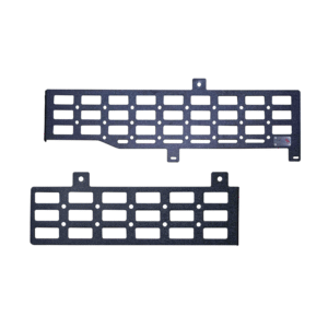 Black textured powder coat, 10-Gauge steel construction, Stainless Steel hardware