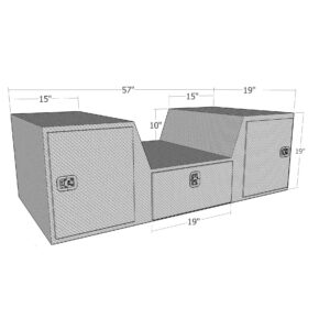 GXTX - RB257D - 57inch inchVinch Shape Goose Neck / Fifth Wheel Tailgate Box,