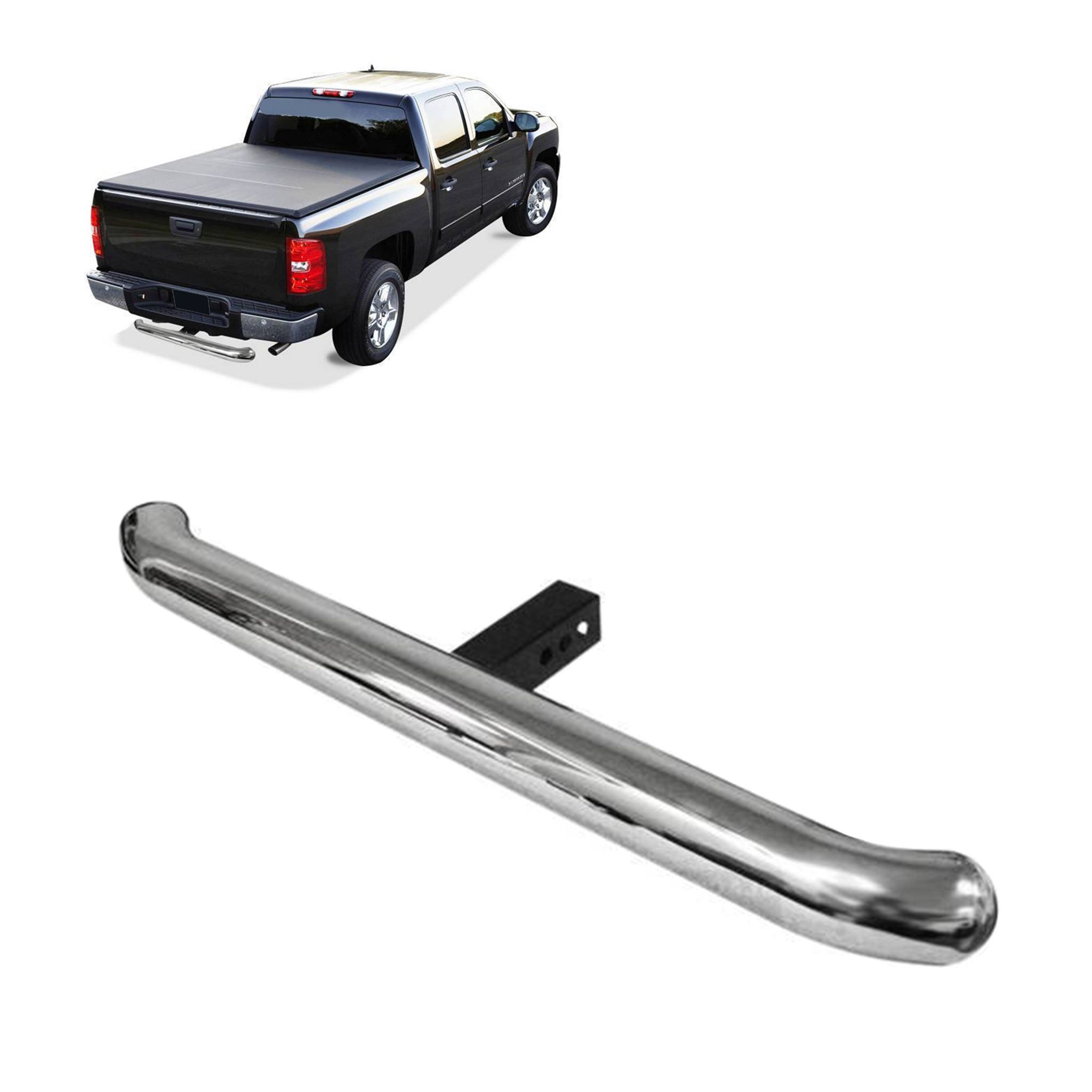 Black Horse Off Road Rear Bumper Protector Stainless Steel Stainless Steel RBP1000SS