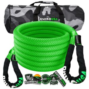 RHINO USA KINETIC ENERGY RECOVERY ROPE (7/8" X 20') GREEN
