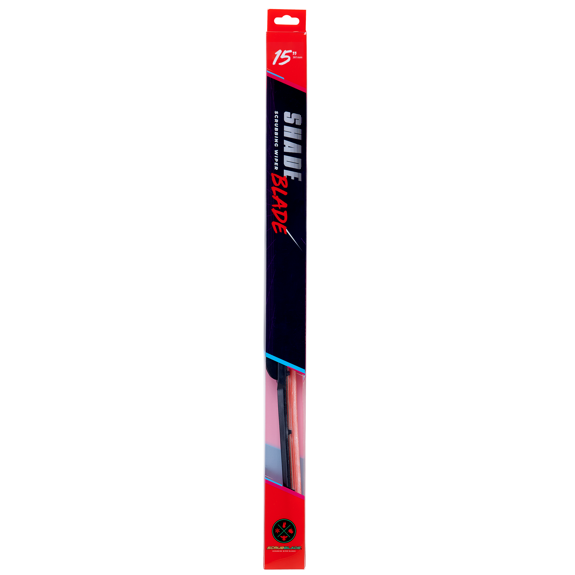 15" 410mm Red Silicone Shadeblade Wiper Blade