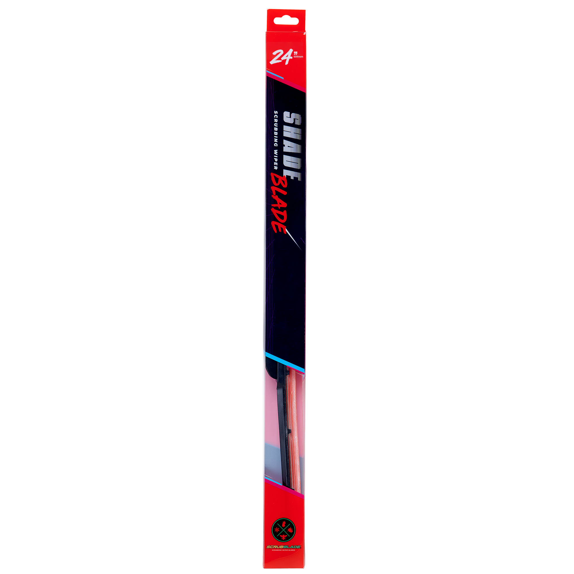 24" 610mm Red Silicone Shadeblade Wiper Blade