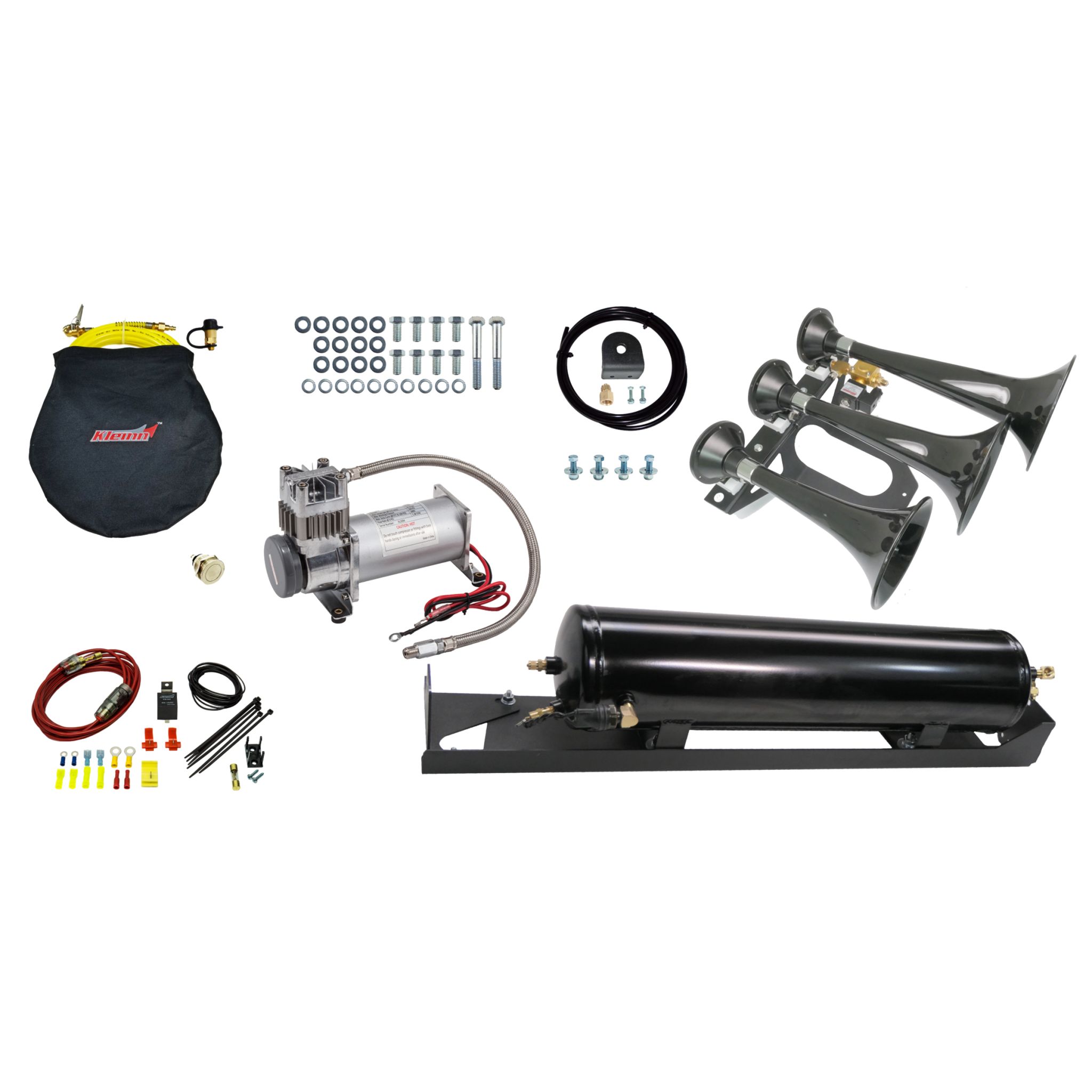 Kleinn Air Horns - SDKIT17-230STL - Ford Bolt-On Train Horn