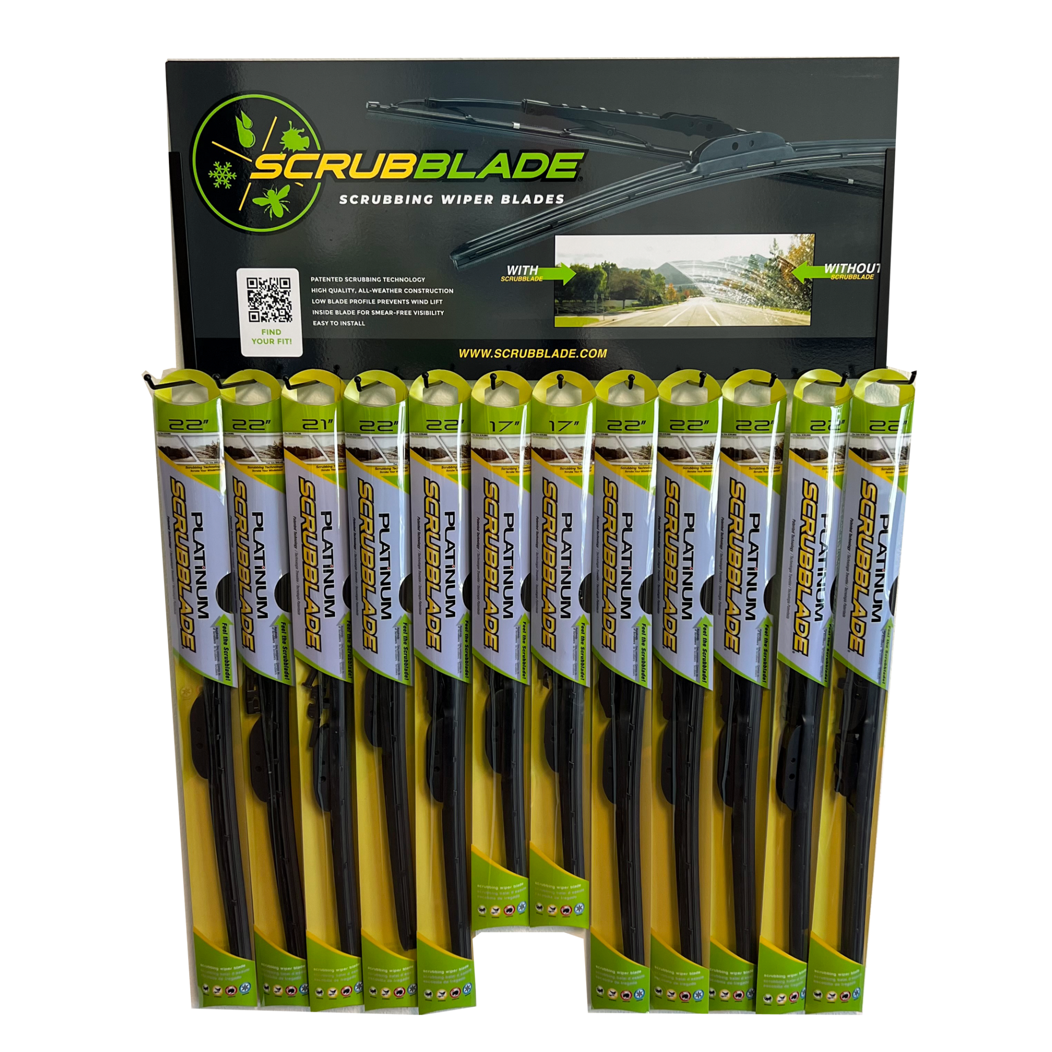 48 Pcs Wall Mounted Wiper Blade Display