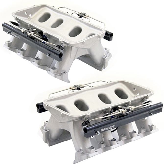 HOLLEY HI-RAM MANIFOLD FOR CATHEDRAL PORT HEADS W/ Snow DIRECT PORT