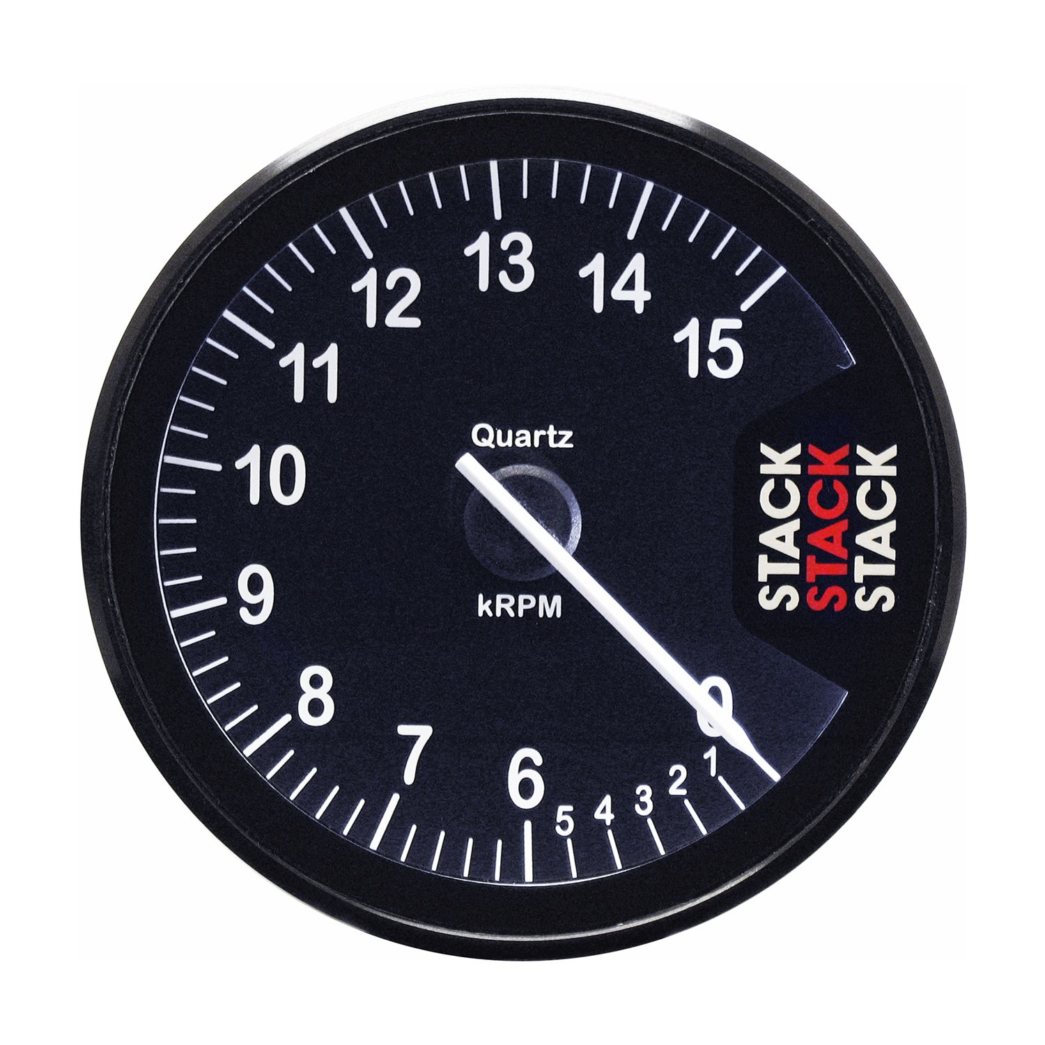 TACHOMETER, CLUBMAN, 80MM, BLACK, 0-6-15K RPM