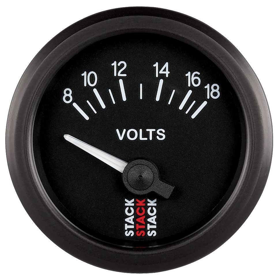 BATTERY VOLTAGE, ELECTRIC, 52MM, BLK, 8-18V