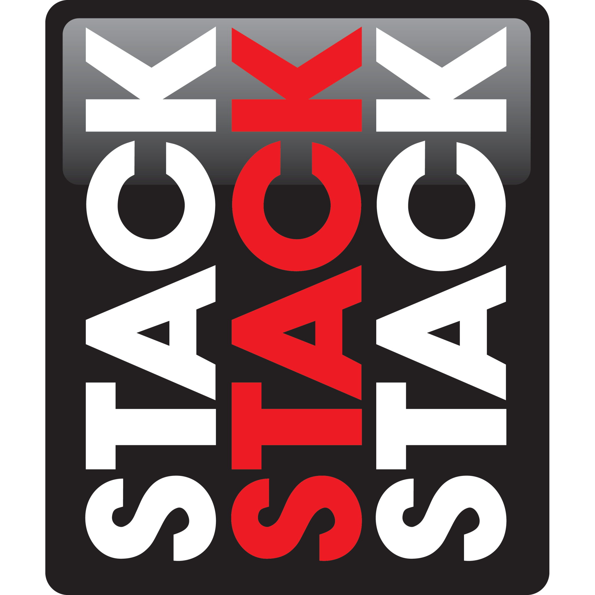 DECAL, 72MM, BLACK, STACK MINI