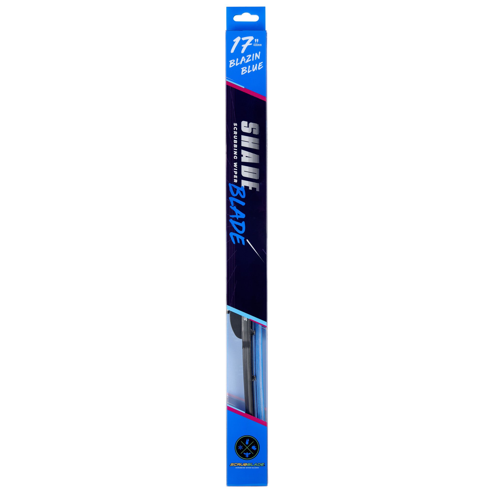 17" 430mm Blue Silicone Shadeblade Wiper Blade