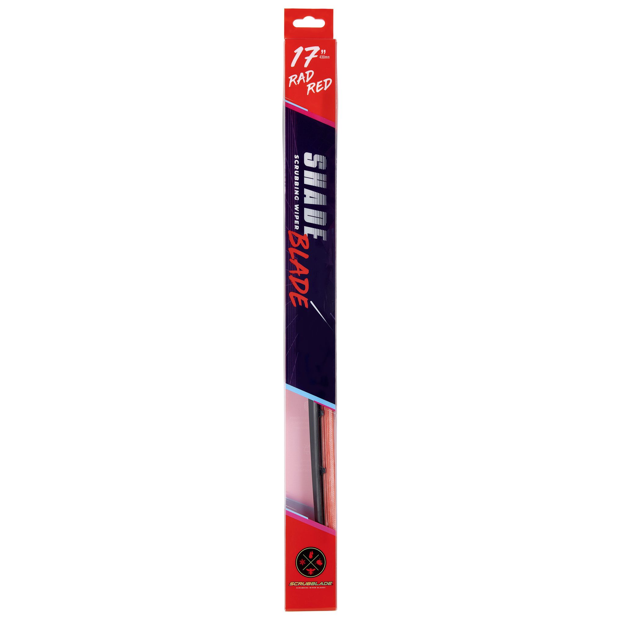 17" 430mm Red Silicone Shadeblade Wiper Blade