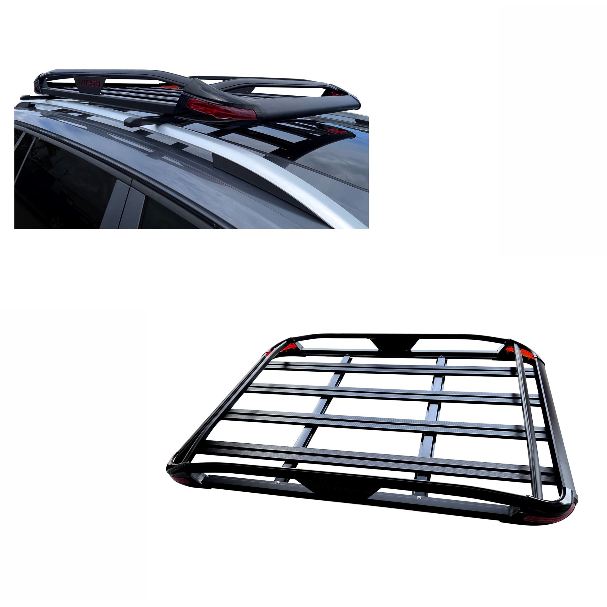 Black Horse Off Road Traveler Roof Rack Black Aluminum TR-RB5038