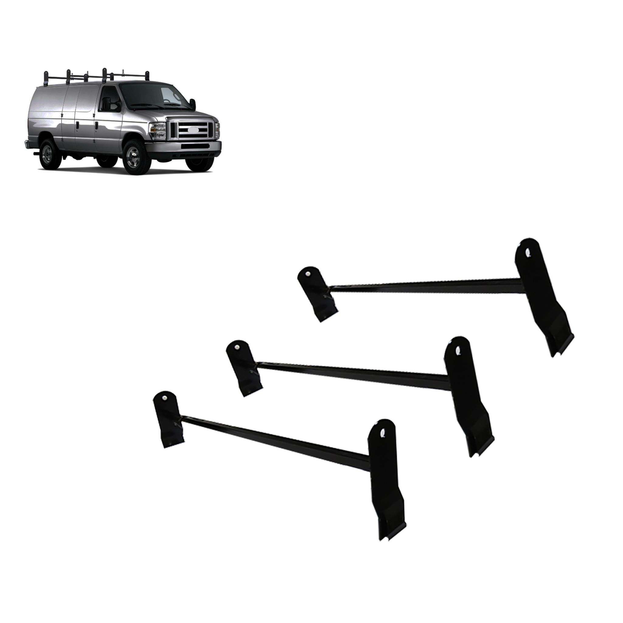 Black Horse Off Road Ladder Rack Black Steel TR-WRG3
