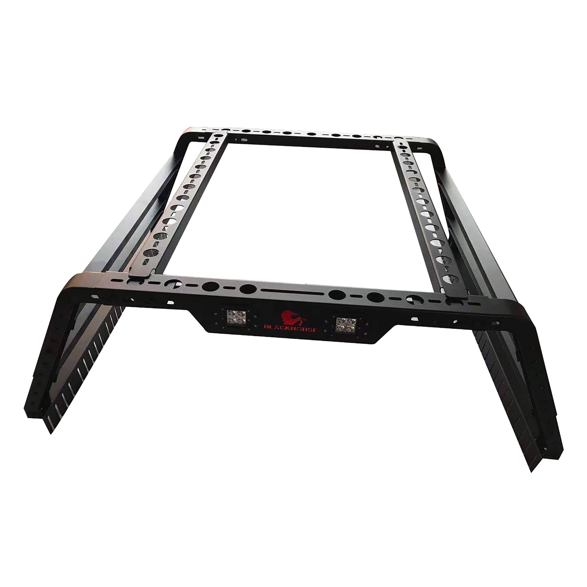 Black Horse Off Road Traveler Overland Utility Bed Rack Black Steel TR01B