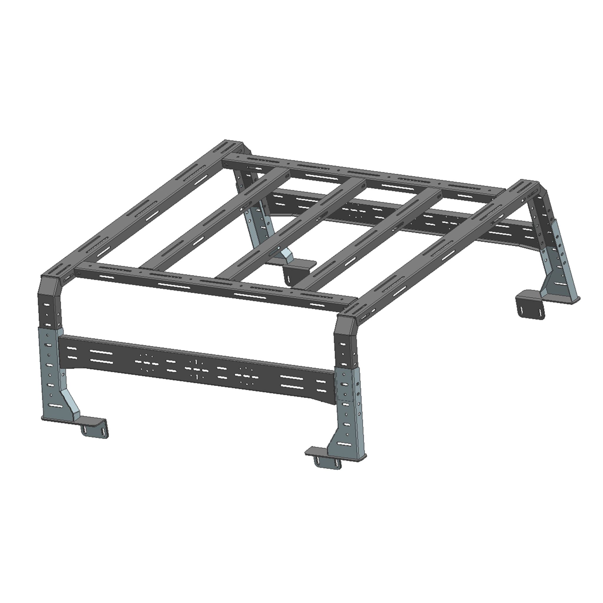 Black Horse Off Road Traveler Overland Utility Bed Rack Sandy Black Steel TR08B