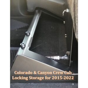 Lockable Storage under the back seat