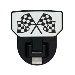 CARR - 183082 - HD Universal Hitch Step; Fits 2 in. Receiver; Black; Checkered Flag; Single