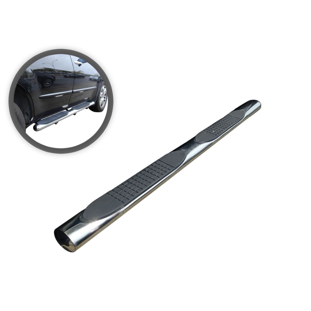 4in Oval Side Steps Stainless Steel