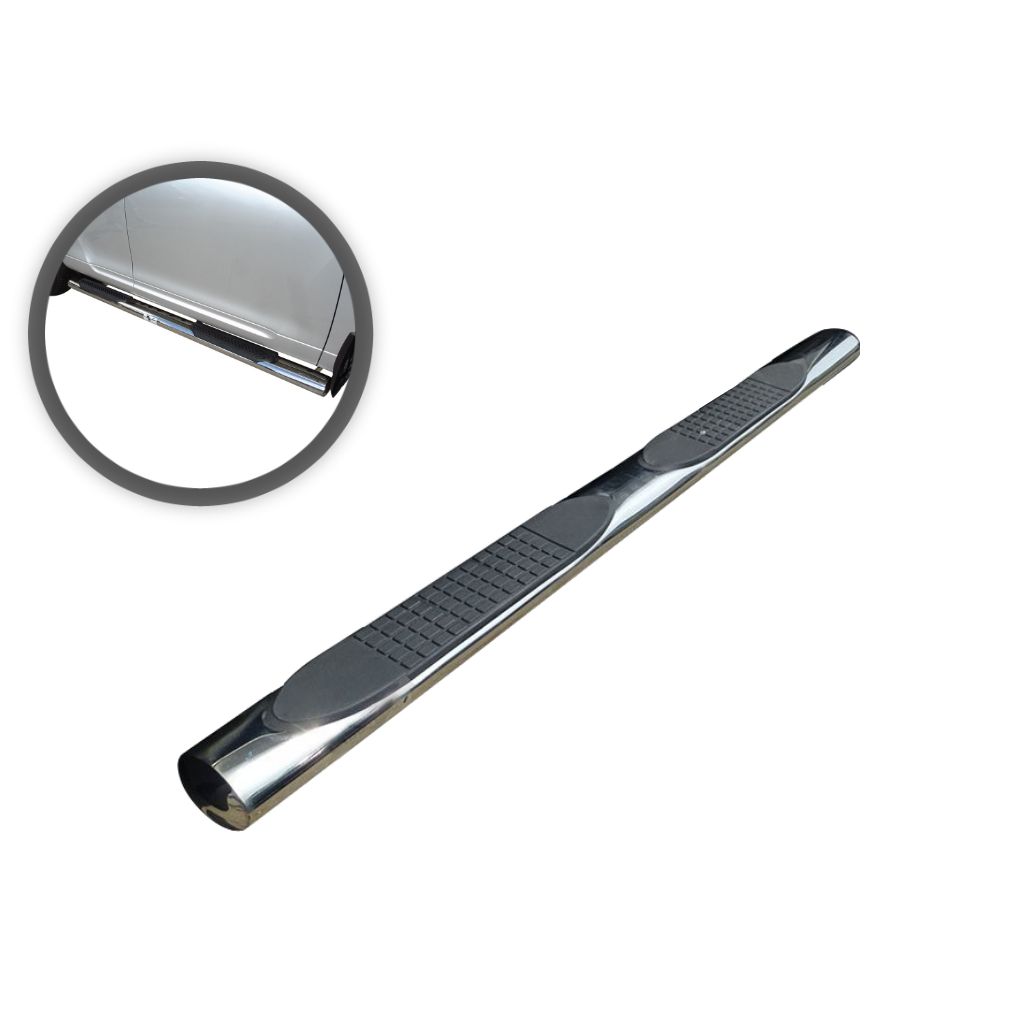 4in Oval Side Steps Stainless Steel