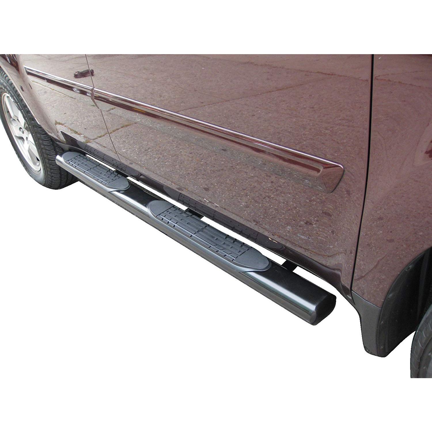 4in Oval Side Steps Black Powdercoat