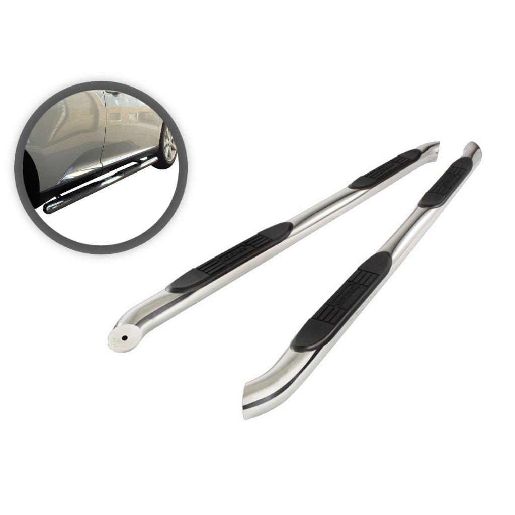 3in Round Side Steps Stainless Steel