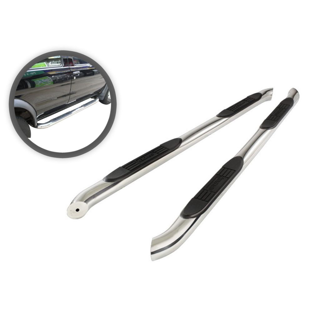 3in Round Side Steps Stainless Steel