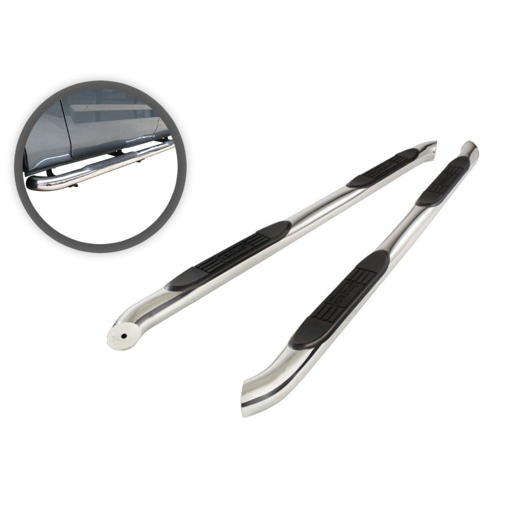 3in Round Side Steps Stainless Steel