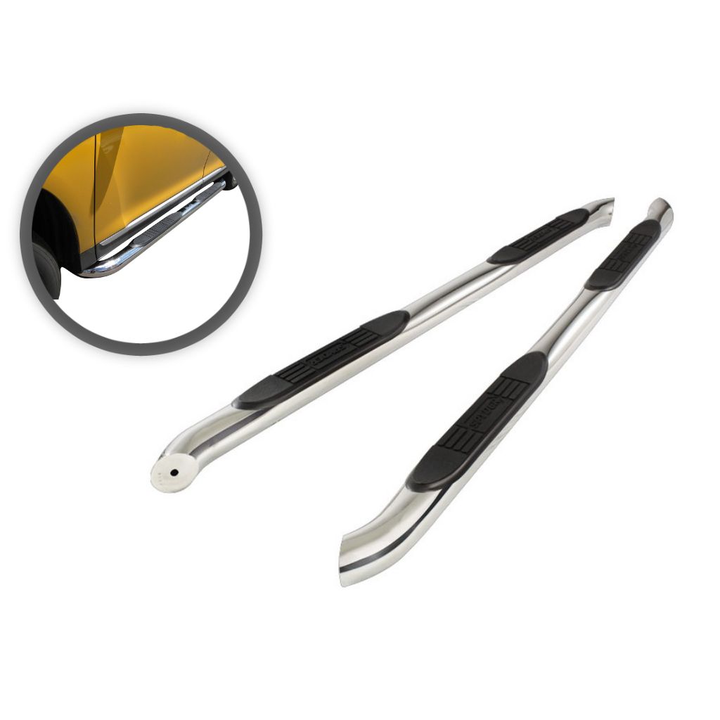 3in Round Side Steps Stainless Steel