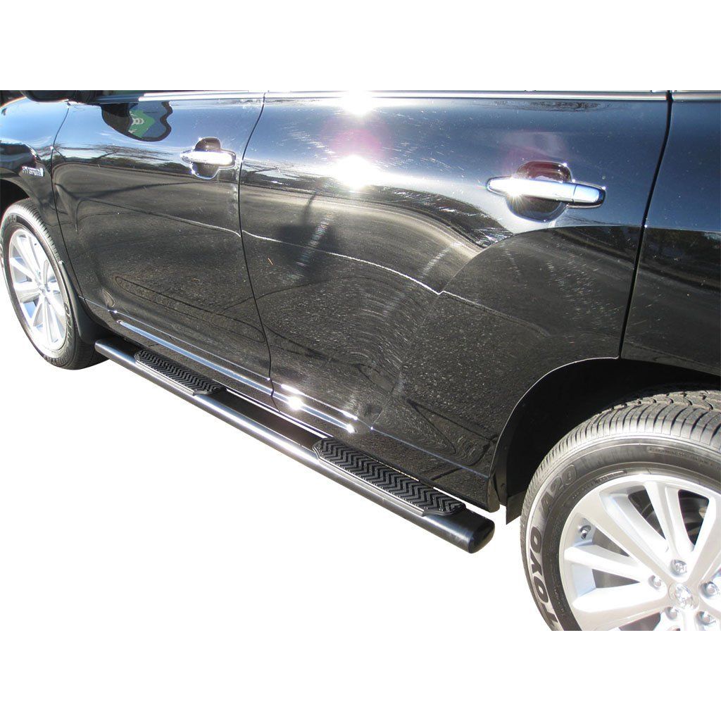 4in Oval Side Steps Black Powdercoat