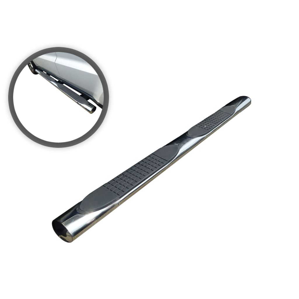 4in Oval Side Steps Stainless Steel