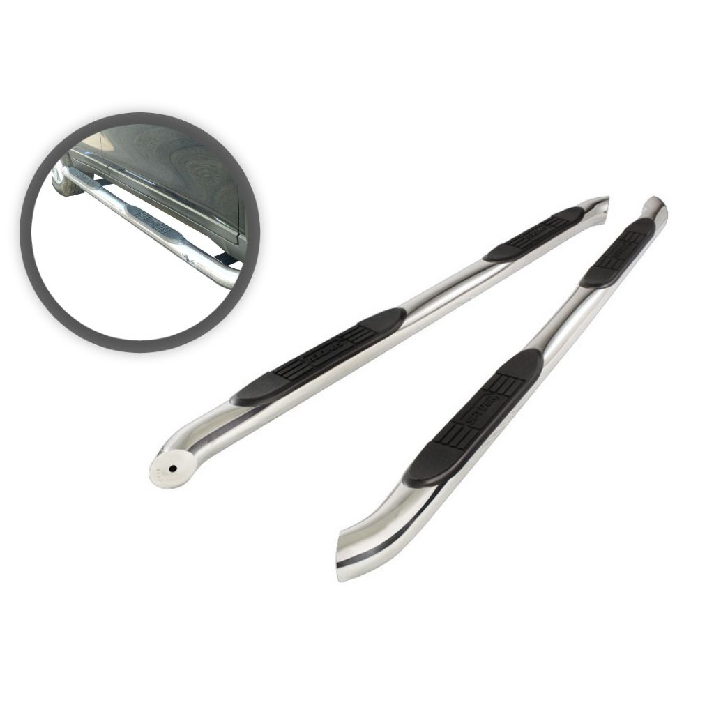 3in Round Side Steps Stainless Steel