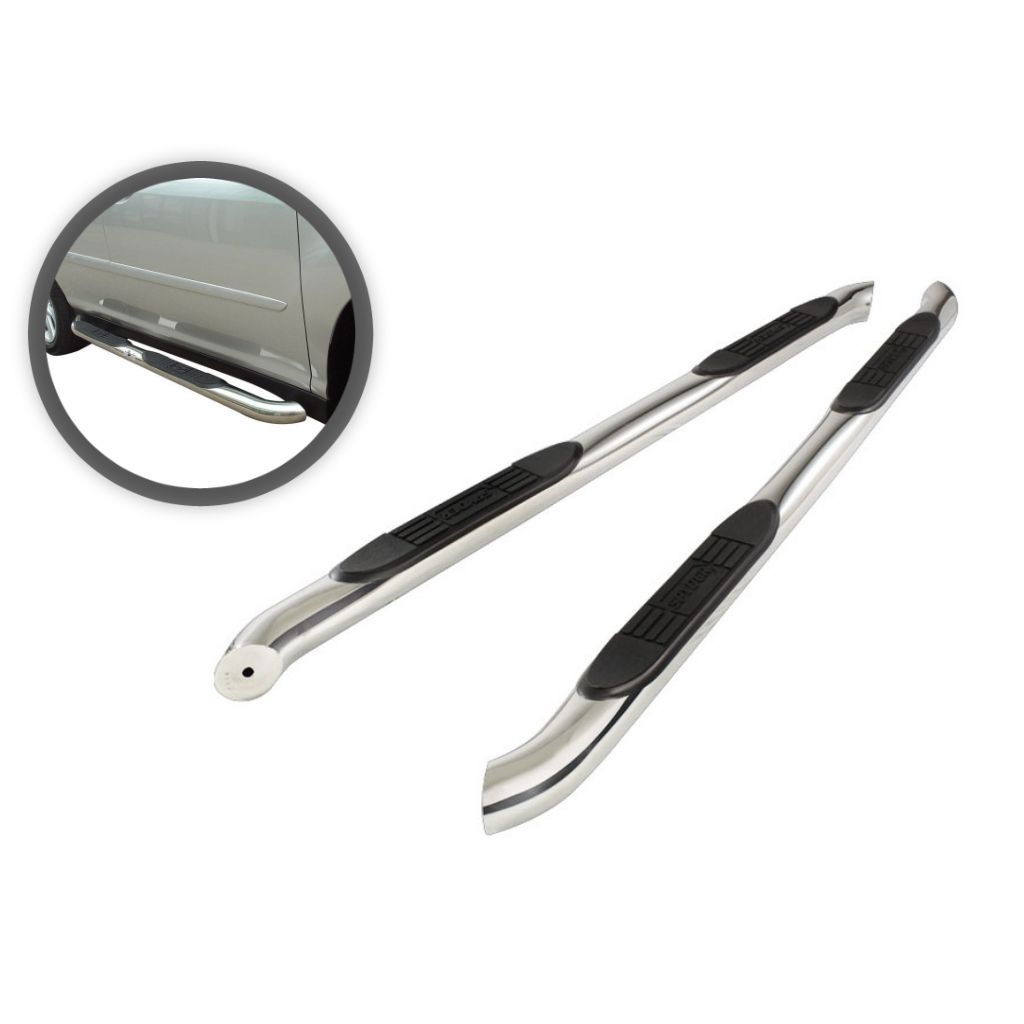 3in Round Side Steps Stainless Steel