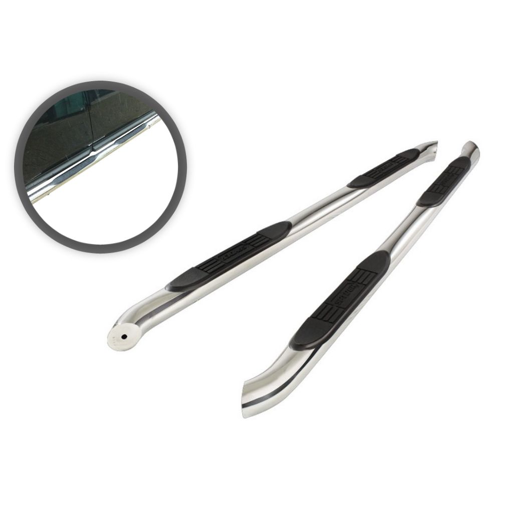 3in Round Side Steps Stainless Steel