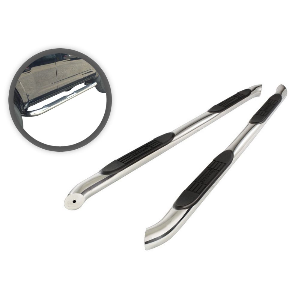 3in Round Side Steps Stainless Steel