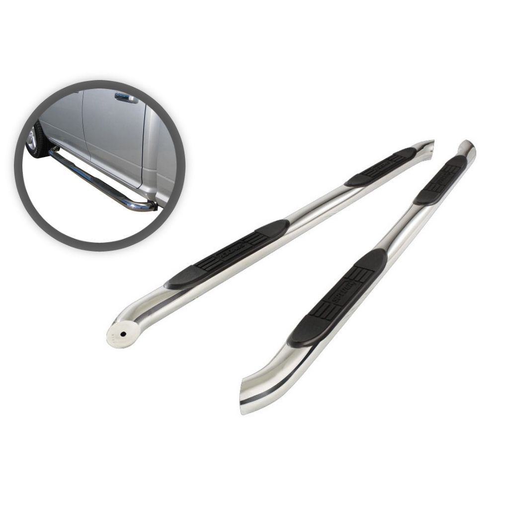 3in Round Side Steps Stainless Steel