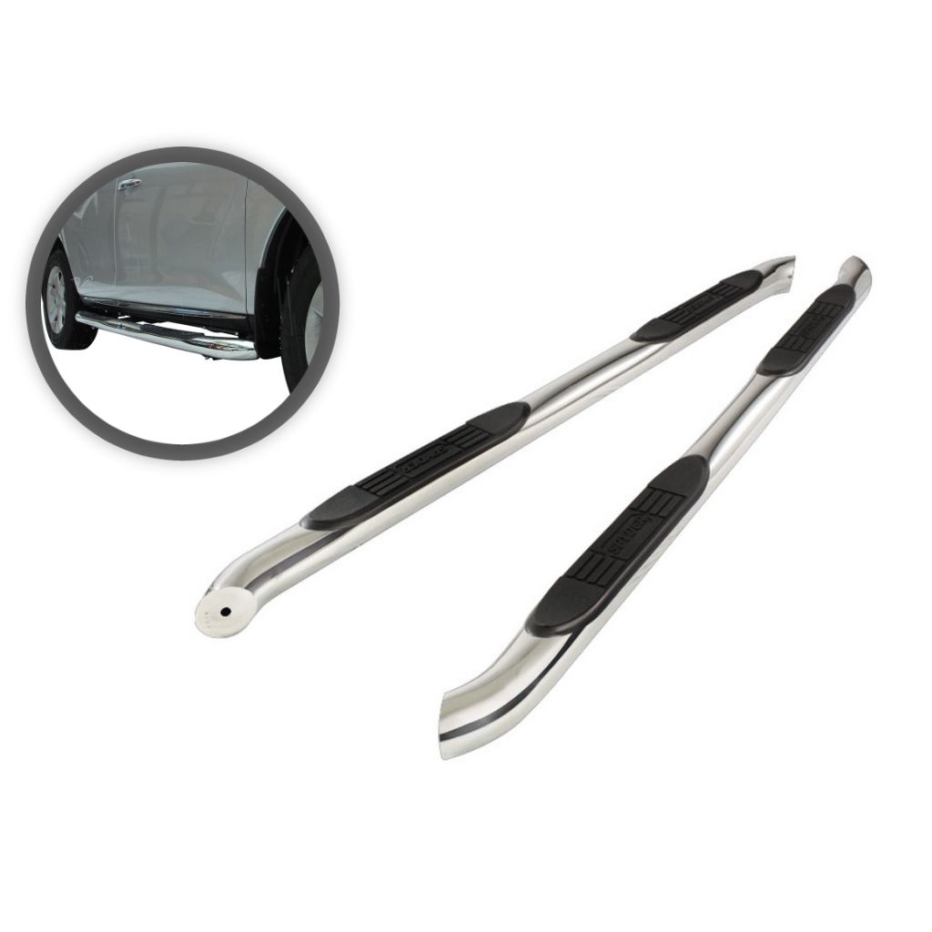 3in Round Side Steps Stainless Steel