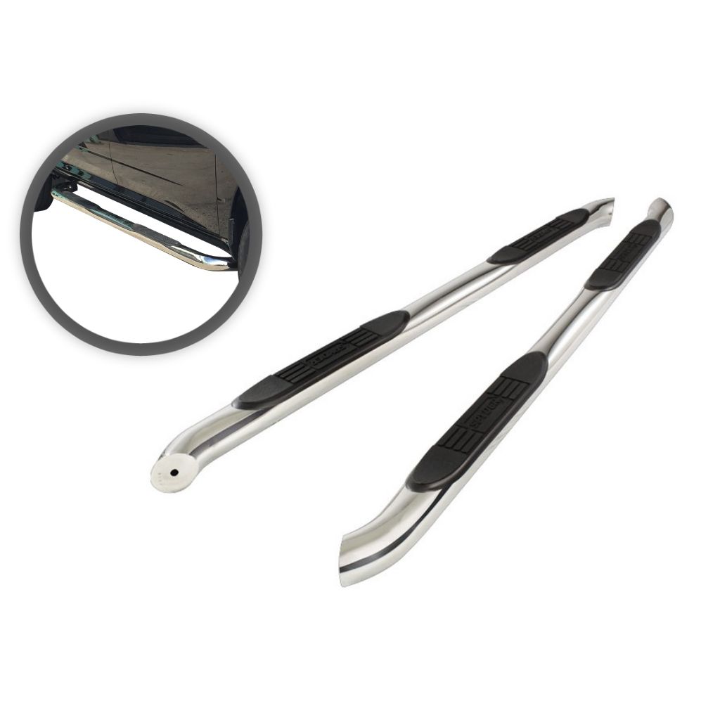 3in Round Side Steps Stainless Steel