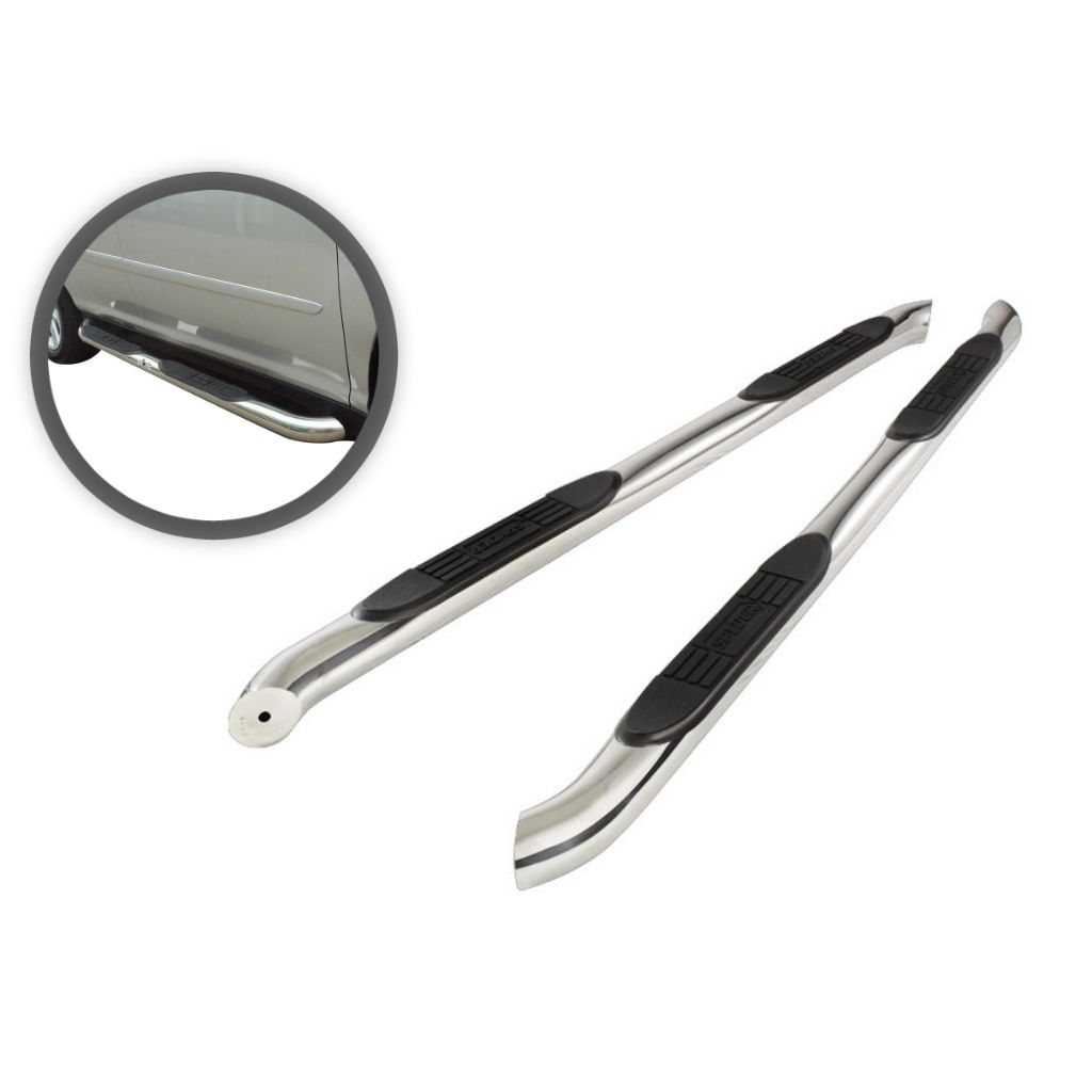 3in Round Side Steps Stainless Steel