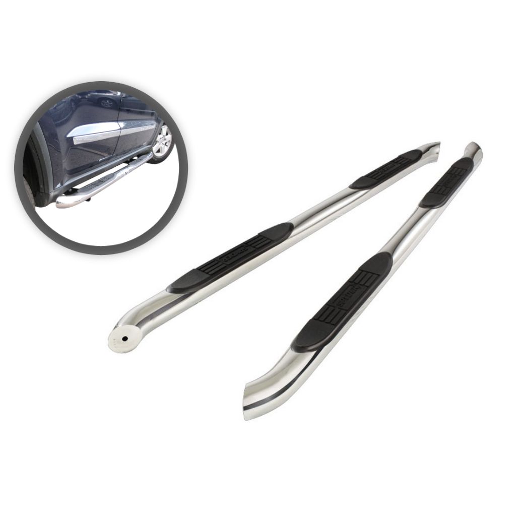 3in Round Side Steps Stainless Steel