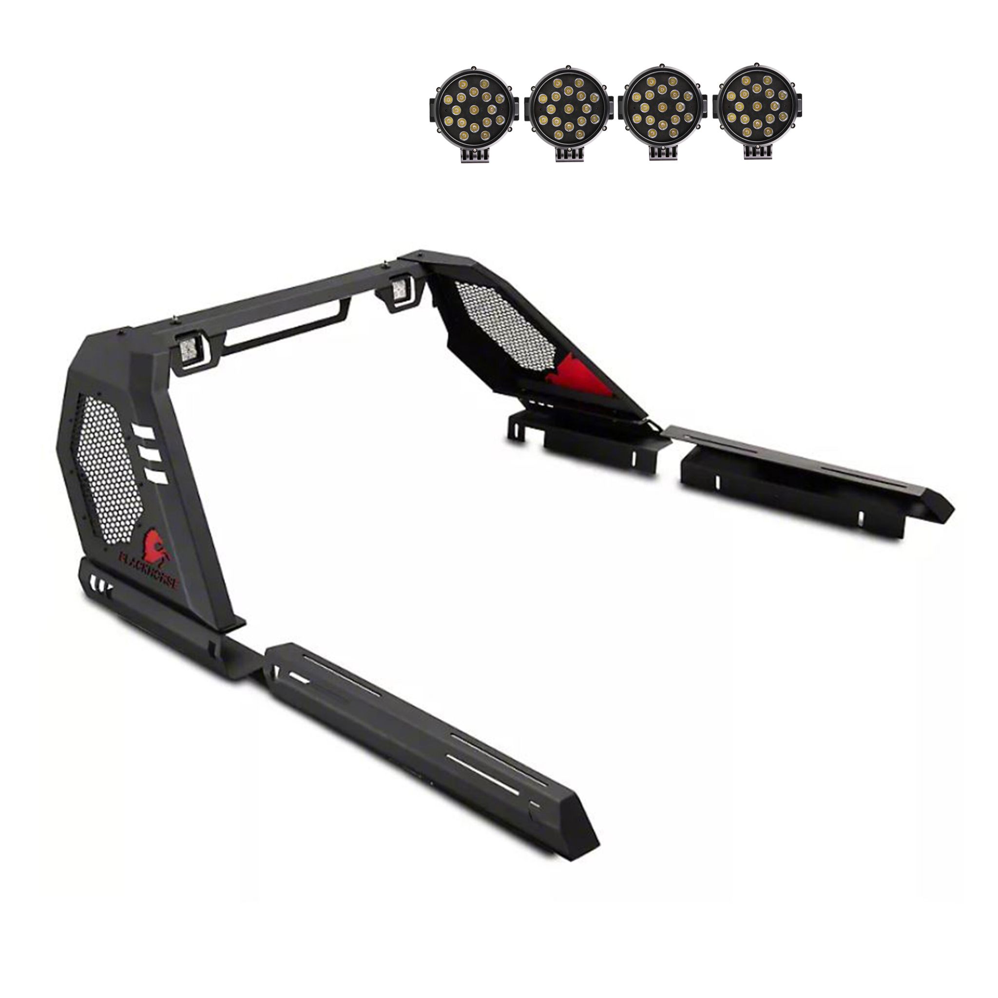 Black Horse Off Road Vigor Roll Bar Kit Black Steel VIRB05B-PLB