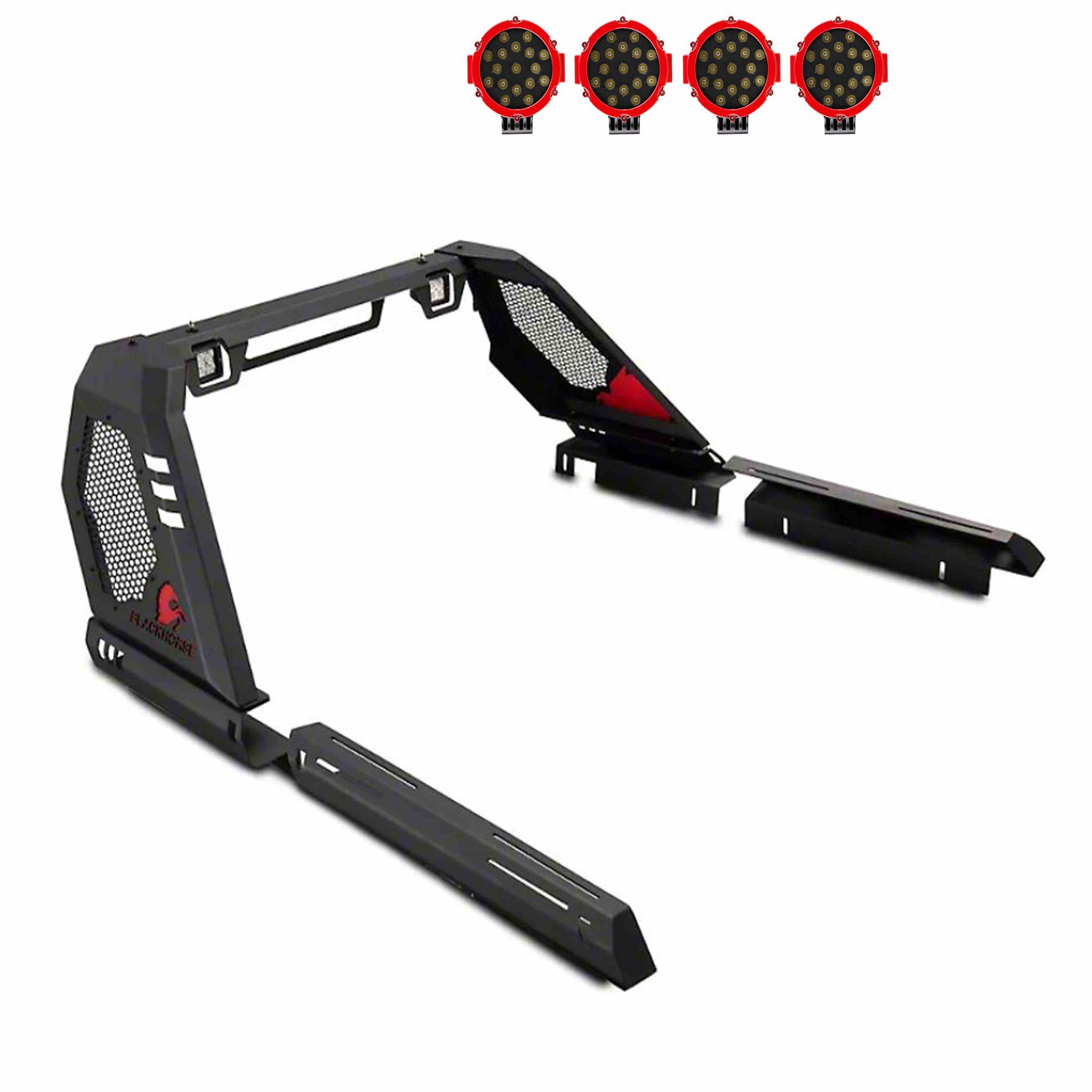Black Horse Off Road Vigor Roll Bar Kit Black Steel VIRB09B-PLR