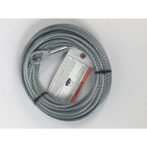 WIRE ROPE ASSEMBLY 1/4 Inch Diameter x 50 Foot Length
