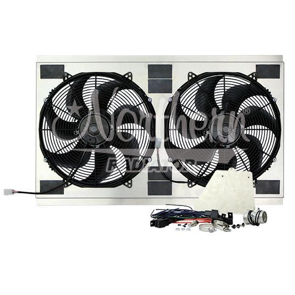 DUAL HIGH CFM 16 ELECTRIC FAN & SHROUD